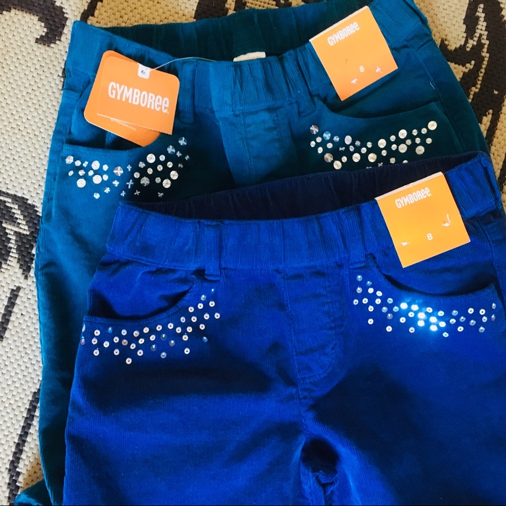 NEW Lot of Two Gymboree Corduroy pants Girl 8